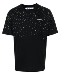 T-shirt girocollo decorata nera di Off-White