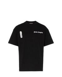 T-shirt girocollo decorata nera di Palm Angels