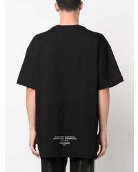 T-shirt girocollo decorata nera di Anonymous