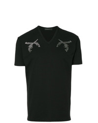 T-shirt girocollo decorata nera di Roar