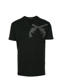 T-shirt girocollo decorata nera di Roar