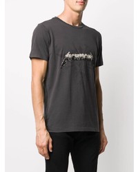 T-shirt girocollo decorata nera di John Richmond