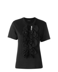 T-shirt girocollo decorata nera di Simone Rocha