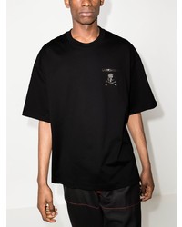 T-shirt girocollo decorata nera di Mastermind Japan