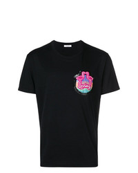 T-shirt girocollo decorata nera di Valentino