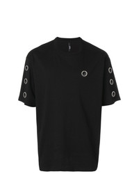 T-shirt girocollo decorata nera di Versus