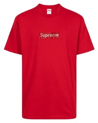 T-shirt girocollo decorata rossa di Supreme