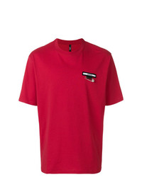 T-shirt girocollo decorata rossa di Versus