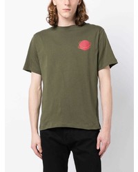 T-shirt girocollo decorata verde oliva di Karl Lagerfeld