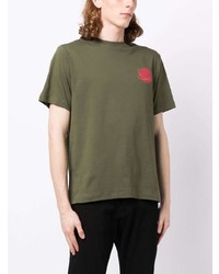 T-shirt girocollo decorata verde oliva di Karl Lagerfeld