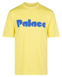 T-shirt girocollo di pizzo gialla di Palace