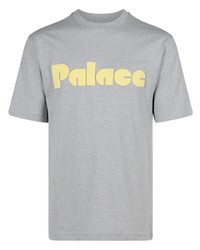 T-shirt girocollo di pizzo grigia di Palace