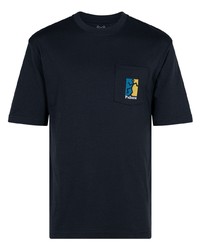 T-shirt girocollo di pizzo stampata blu scuro di Palace