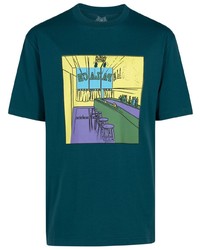 T-shirt girocollo di pizzo stampata foglia di tè di Palace
