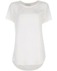 T-shirt girocollo di seta bianca di 3.1 Phillip Lim