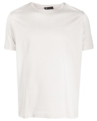 T-shirt girocollo di seta bianca di Colombo