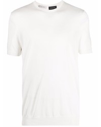 T-shirt girocollo di seta bianca di Low Brand