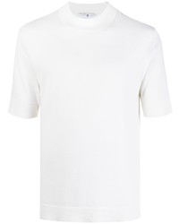 T-shirt girocollo di seta bianca di PT TORINO