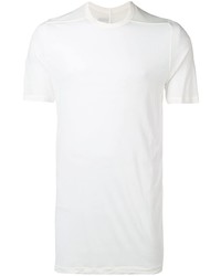 T-shirt girocollo di seta bianca di Rick Owens
