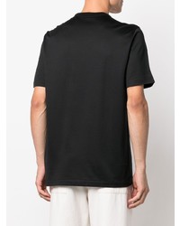 T-shirt girocollo di seta nera di Brioni