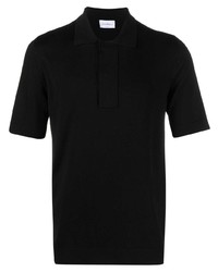 T-shirt girocollo di seta nera di Ferragamo