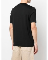 T-shirt girocollo di seta nera di Kired