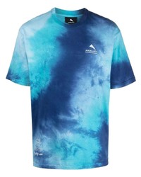 T-shirt girocollo effetto tie-dye acqua di Mauna Kea