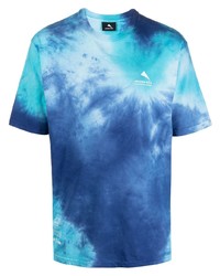 T-shirt girocollo effetto tie-dye acqua di Mauna Kea