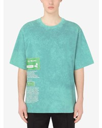 T-shirt girocollo effetto tie-dye acqua di Dolce & Gabbana