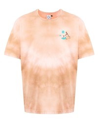 T-shirt girocollo effetto tie-dye arancione di Carne Bollente