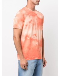 T-shirt girocollo effetto tie-dye arancione di Paul Smith