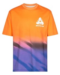 T-shirt girocollo effetto tie-dye arancione di Palace
