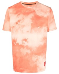 T-shirt girocollo effetto tie-dye arancione di Paul Smith