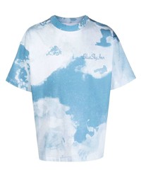 T-shirt girocollo effetto tie-dye azzurra di BLUE SKY INN