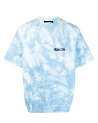 T-shirt girocollo effetto tie-dye azzurra di Enterprise Japan