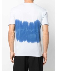 T-shirt girocollo effetto tie-dye azzurra di Karl Lagerfeld