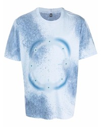 T-shirt girocollo effetto tie-dye azzurra di McQ