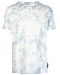 T-shirt girocollo effetto tie-dye azzurra di Moose Knuckles