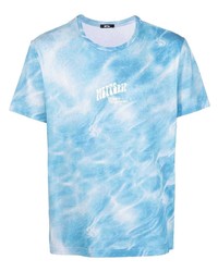 T-shirt girocollo effetto tie-dye azzurra di MSFTSrep