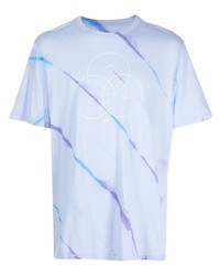 T-shirt girocollo effetto tie-dye azzurra di Nike
