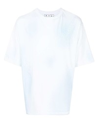 T-shirt girocollo effetto tie-dye azzurra di Off-White