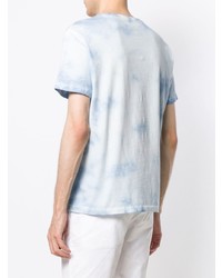T-shirt girocollo effetto tie-dye azzurra di Polo Ralph Lauren