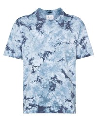 T-shirt girocollo effetto tie-dye azzurra di Reigning Champ