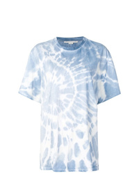 T-shirt girocollo effetto tie-dye azzurra di Stella McCartney
