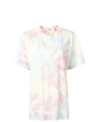 T-shirt girocollo effetto tie-dye azzurra di Stella McCartney