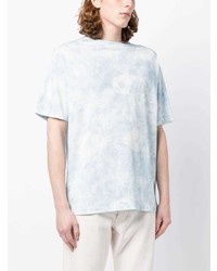 T-shirt girocollo effetto tie-dye azzurra di A.P.C.