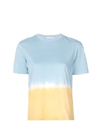 T-shirt girocollo effetto tie-dye azzurra di Tome