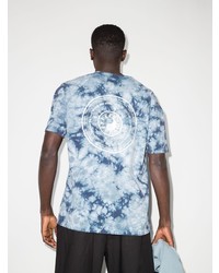 T-shirt girocollo effetto tie-dye azzurra di Reigning Champ