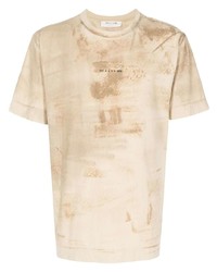 T-shirt girocollo effetto tie-dye beige di 1017 Alyx 9Sm
