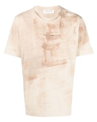 T-shirt girocollo effetto tie-dye beige di 1017 Alyx 9Sm